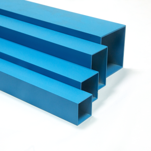 Square Decorative Tube (Blue Powder‑coated)